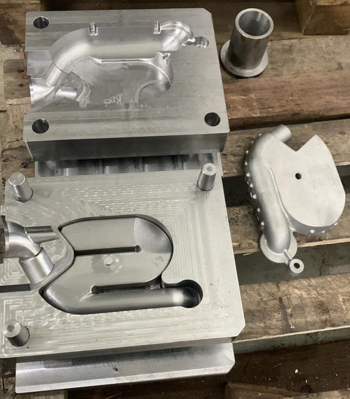 Coquilha para fundição de alumínio em alta precisão.